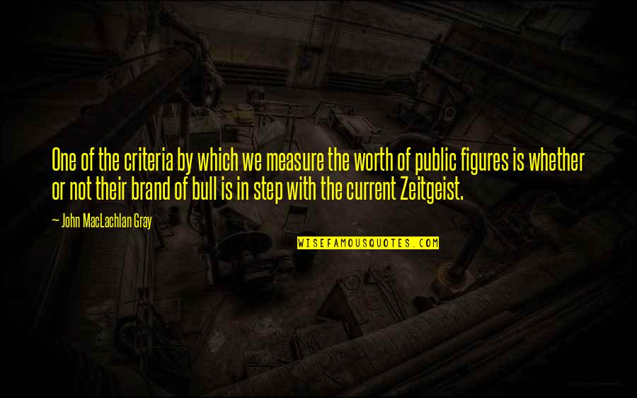 Maclachlan's Quotes By John MacLachlan Gray: One of the criteria by which we measure Maclachlan's Quotes By John MacLachlan Gray: One of the criteria by which we measure
