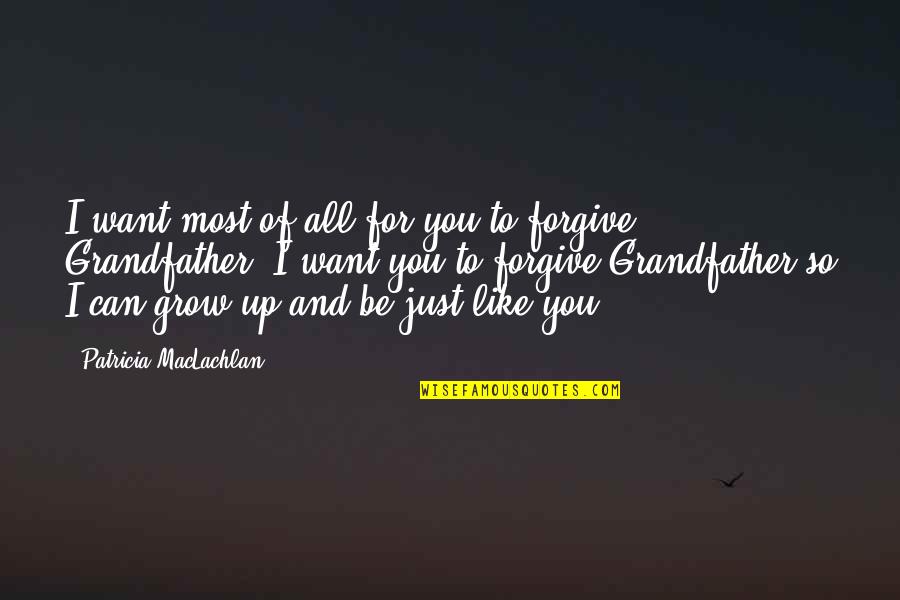 Maclachlan's Quotes By Patricia MacLachlan: I want most of all for you to Maclachlan's Quotes By Patricia MacLachlan: I want most of all for you to