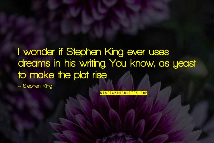 Macmanus Yt Quotes By Stephen King: I wonder if Stephen King ever uses dreams