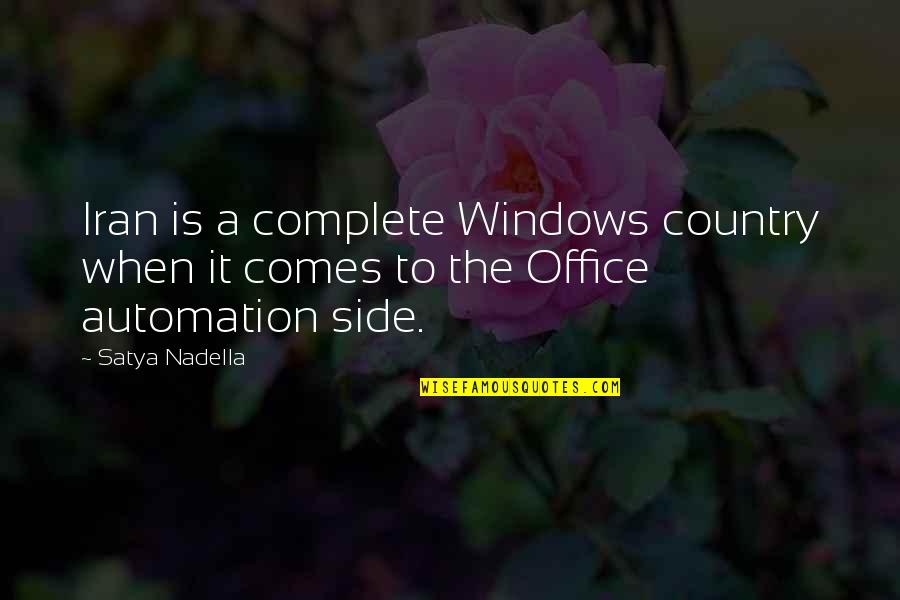 Macmulkin Chevrolet Quotes By Satya Nadella: Iran is a complete Windows country when it