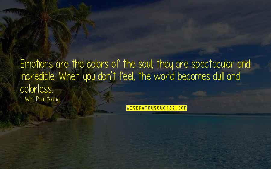 Macray Company Quotes By Wm. Paul Young: Emotions are the colors of the soul; they