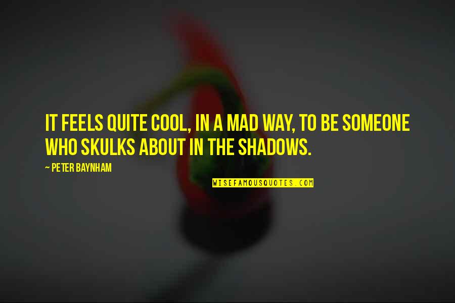 Mad At Someone Quotes By Peter Baynham: It feels quite cool, in a mad way,
