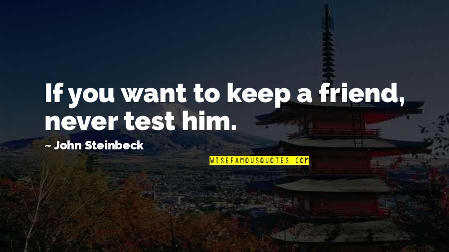 Mad Bluebird Quotes By John Steinbeck: If you want to keep a friend, never