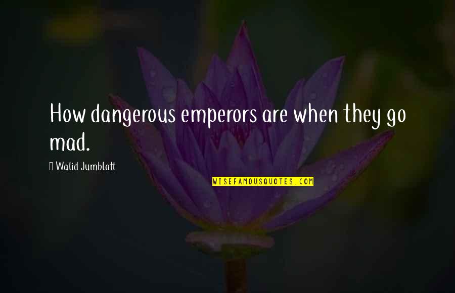 Mad Cow Quotes By Walid Jumblatt: How dangerous emperors are when they go mad.