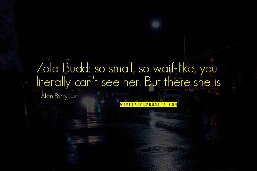Madan Mohan Malviya Quotes By Alan Parry: Zola Budd: so small, so waif-like, you literally