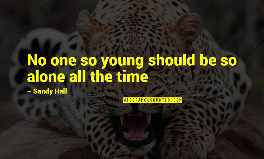 Maddingley Quotes By Sandy Hall: No one so young should be so alone