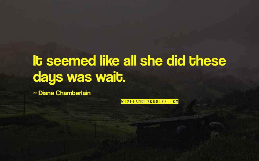 Madelyne Tolentino Quotes By Diane Chamberlain: It seemed like all she did these days Madelyne Tolentino Quotes By Diane Chamberlain: It seemed like all she did these days
