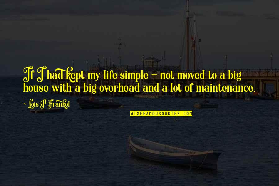 Madenden Siu Quotes By Lois P Frankel: If I had kept my life simple -