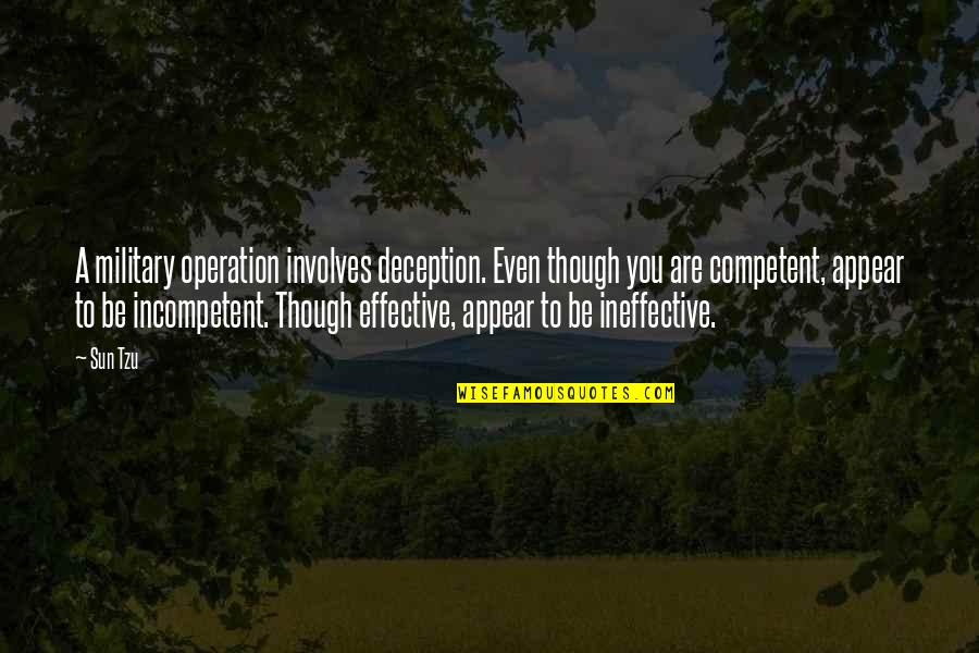 Madfolk Quotes By Sun Tzu: A military operation involves deception. Even though you