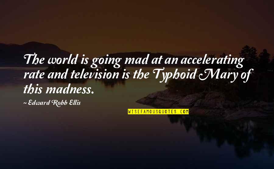 Madness In Our World Quotes By Edward Robb Ellis: The world is going mad at an accelerating