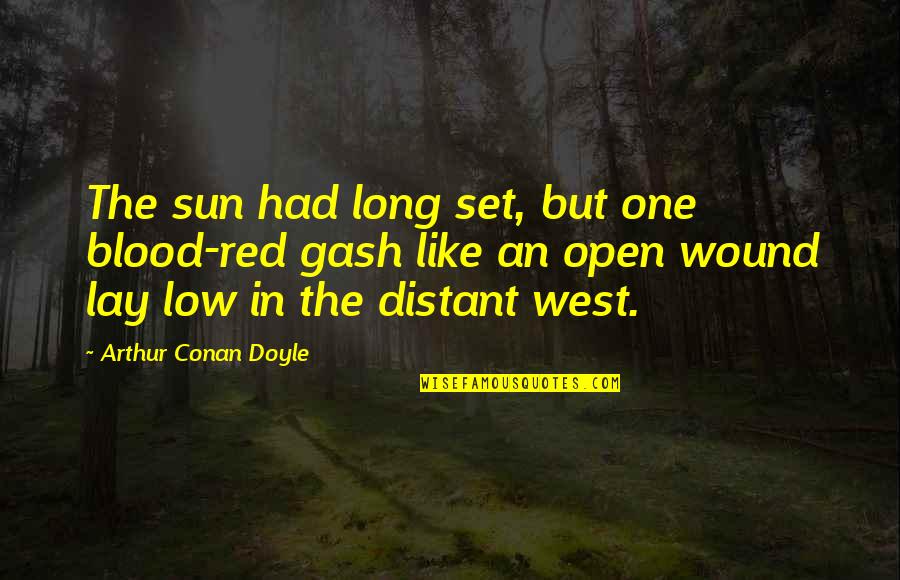 Maduranthakam Quotes By Arthur Conan Doyle: The sun had long set, but one blood-red