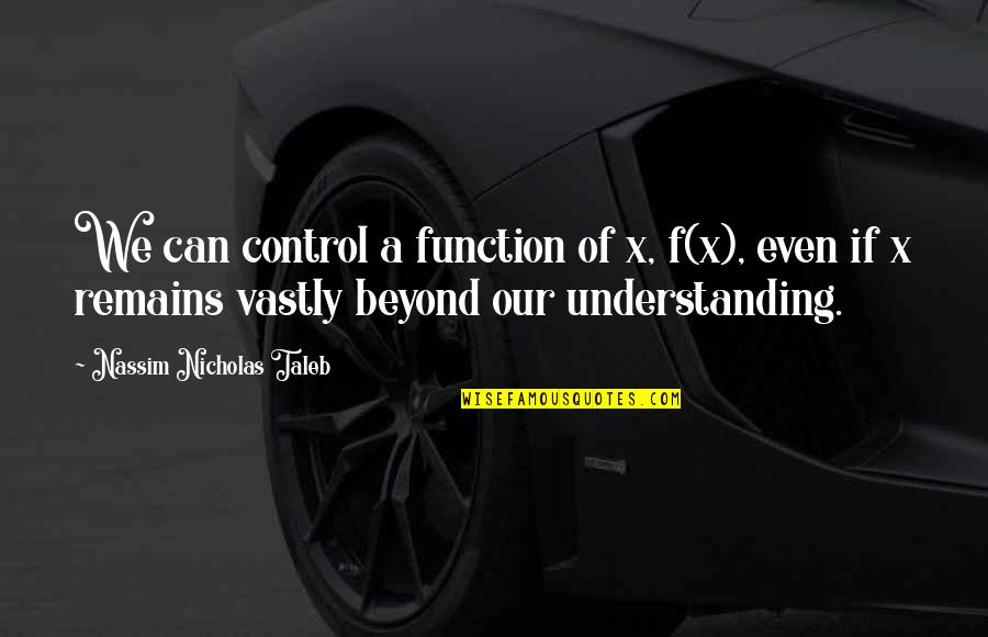 Maejor Thank Quotes By Nassim Nicholas Taleb: We can control a function of x, f(x), Maejor Thank Quotes By Nassim Nicholas Taleb: We can control a function of x, f(x),