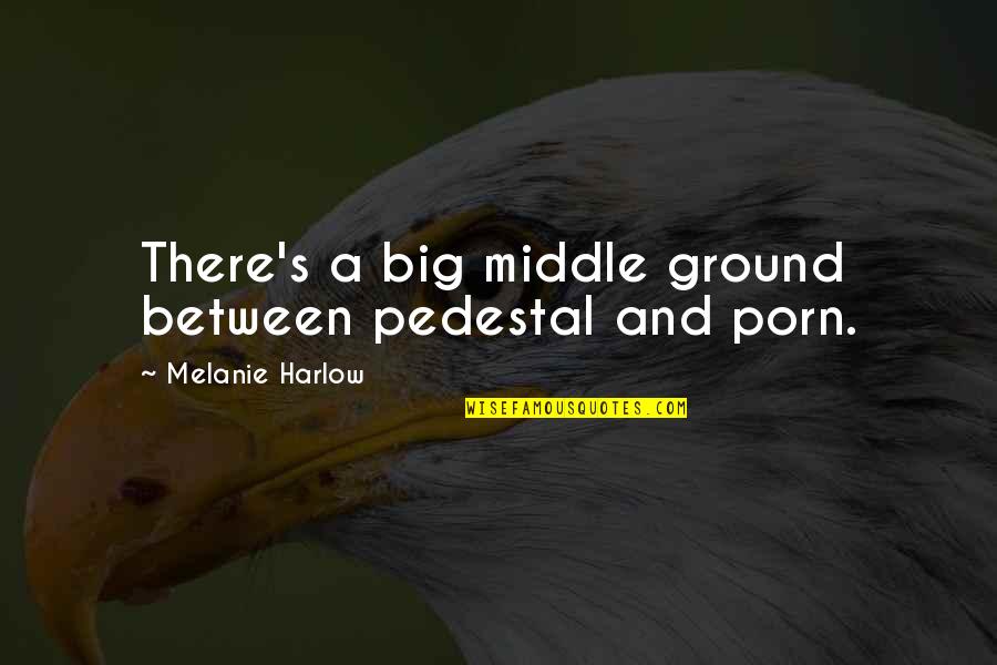 Maelea Perdue Quotes By Melanie Harlow: There's a big middle ground between pedestal and