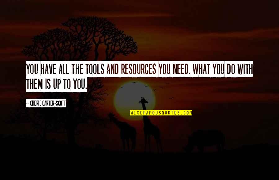 Maelstroms Quotes By Cherie Carter-Scott: You have all the tools and resources you Maelstroms Quotes By Cherie Carter-Scott: You have all the tools and resources you