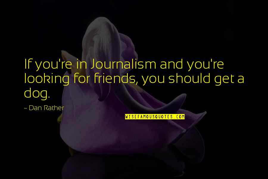 Maelys Stretch Quotes By Dan Rather: If you're in Journalism and you're looking for