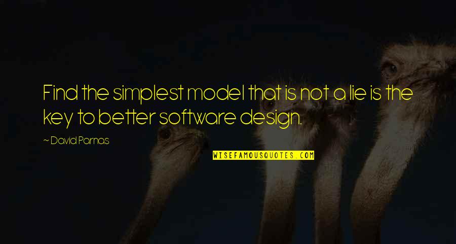Maenad Dnd Quotes By David Parnas: Find the simplest model that is not a