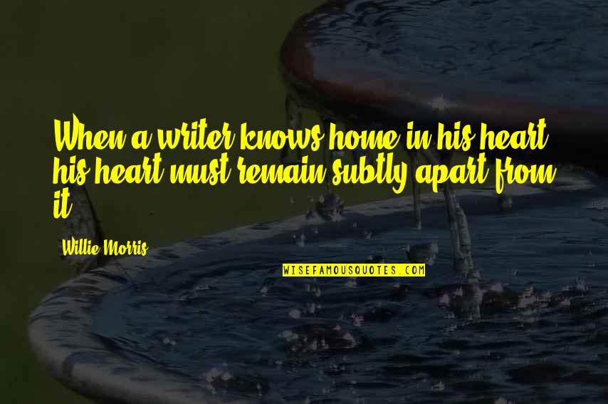 Mafalda Famous Quotes By Willie Morris: When a writer knows home in his heart,