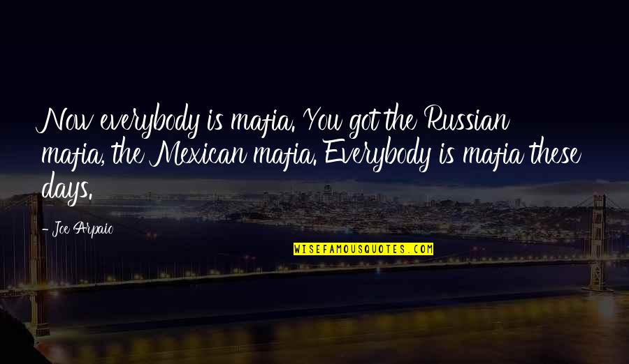 Mafia Quotes By Joe Arpaio: Now everybody is mafia. You got the Russian