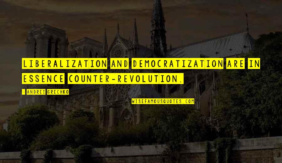 Mafiosos Quotes By Andrei Grechko: Liberalization and democratization are in essence counter-revolution.
