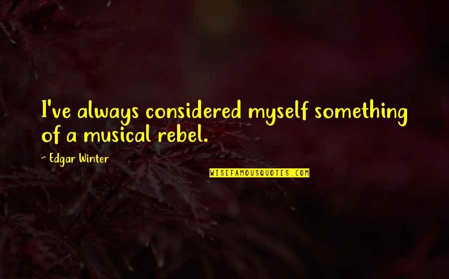 Magandang Gising Quotes By Edgar Winter: I've always considered myself something of a musical