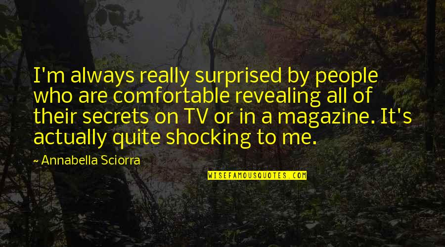 Magazine Quotes By Annabella Sciorra: I'm always really surprised by people who are