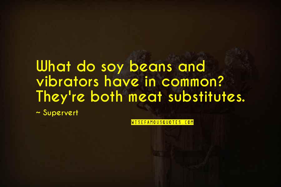Magdangal De Leon Quotes By Supervert: What do soy beans and vibrators have in