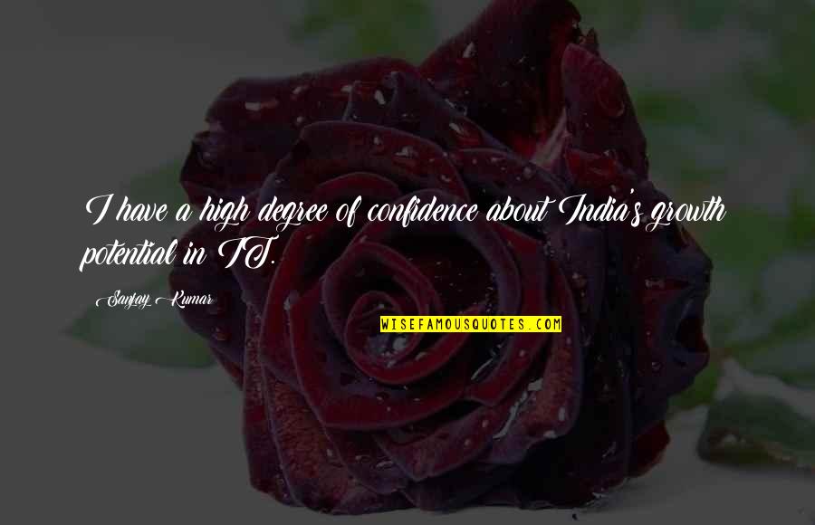 Magesa Quotes By Sanjay Kumar: I have a high degree of confidence about