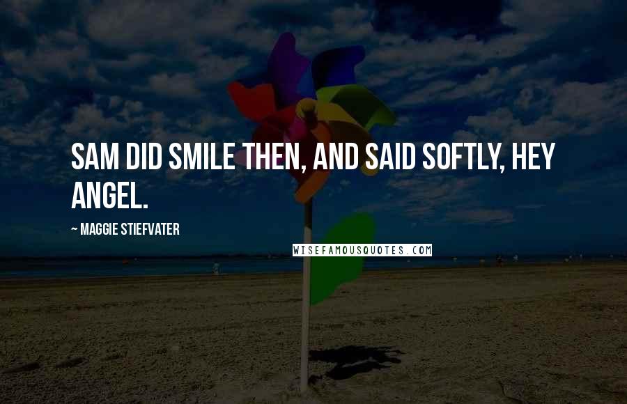 Maggie Stiefvater quotes: Sam did smile then, and said softly, Hey Angel.