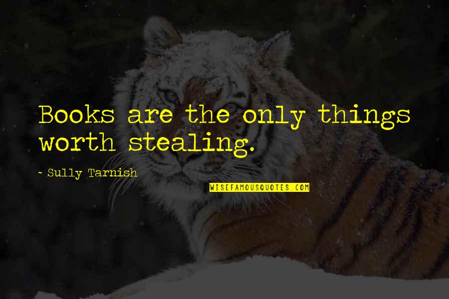 Magic Fantasy Quotes By Sully Tarnish: Books are the only things worth stealing.