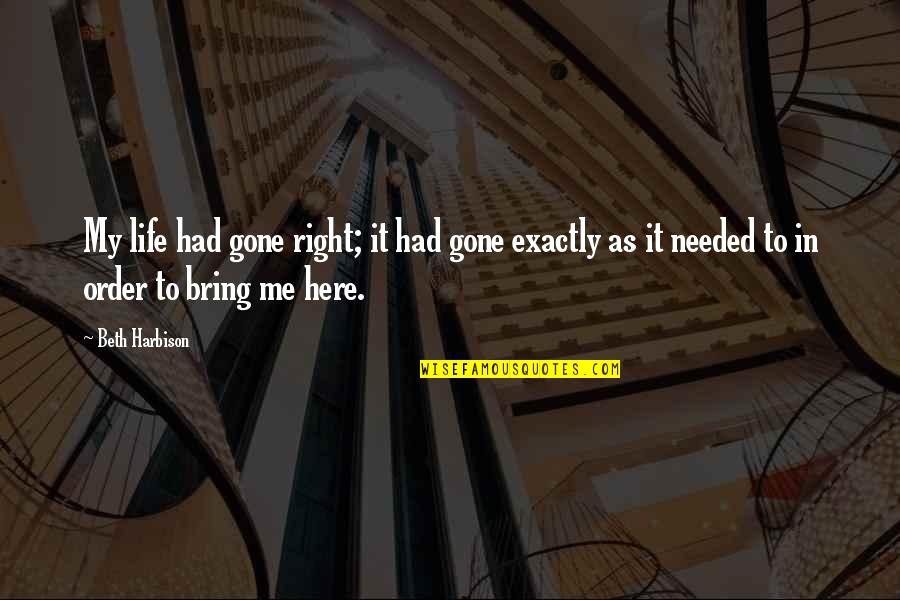 Magic Fears Quotes By Beth Harbison: My life had gone right; it had gone Magic Fears Quotes By Beth Harbison: My life had gone right; it had gone