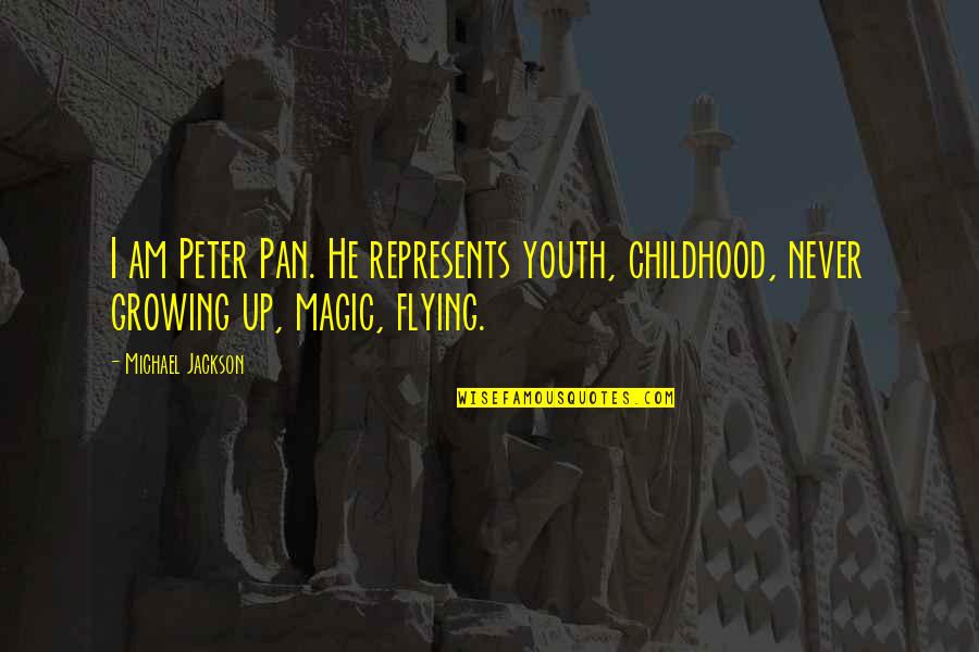 Magic Of Childhood Quotes By Michael Jackson: I am Peter Pan. He represents youth, childhood,