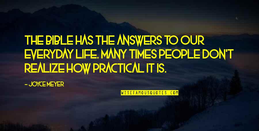 Magic The Gathering Birthday Quotes By Joyce Meyer: The Bible has the answers to our everyday