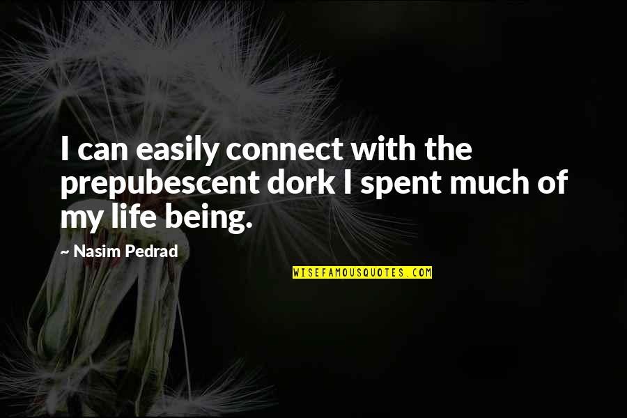 Magical Journey Quotes By Nasim Pedrad: I can easily connect with the prepubescent dork