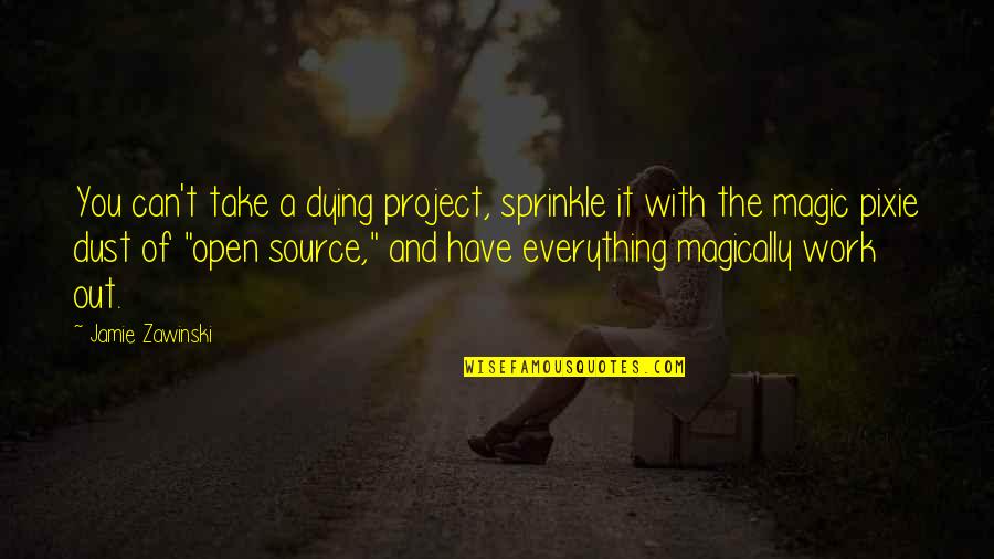 Magically Quotes By Jamie Zawinski: You can't take a dying project, sprinkle it