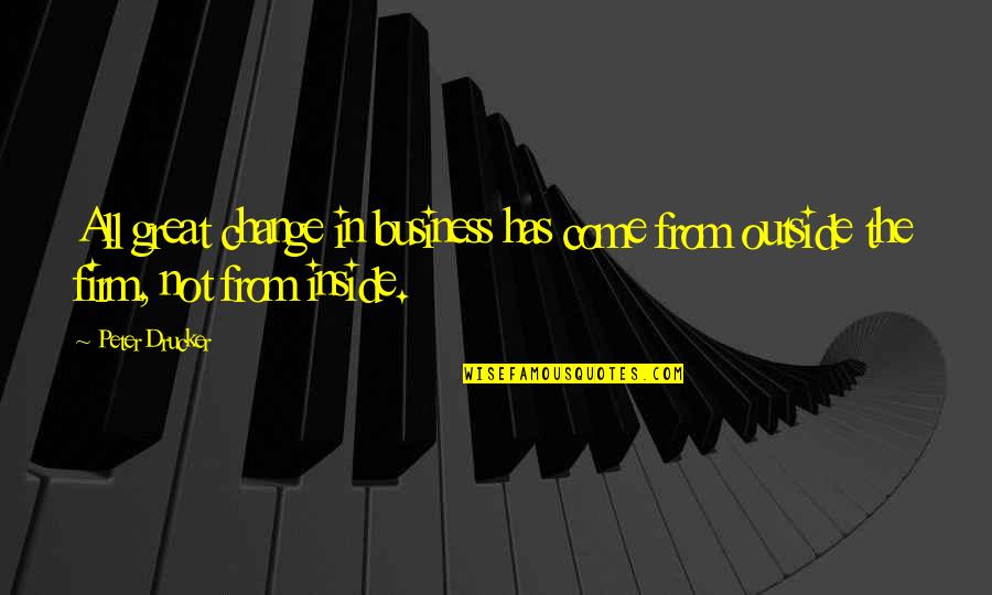 Magnanimous In Victory Gracious In Defeat Quote Quotes By Peter Drucker: All great change in business has come from