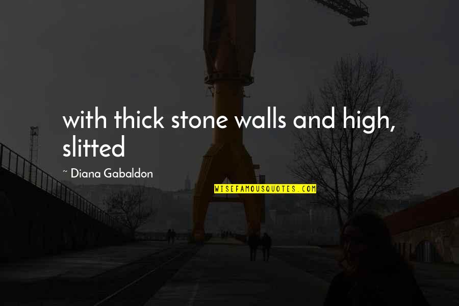 Magnatone Troubadour Quotes By Diana Gabaldon: with thick stone walls and high, slitted