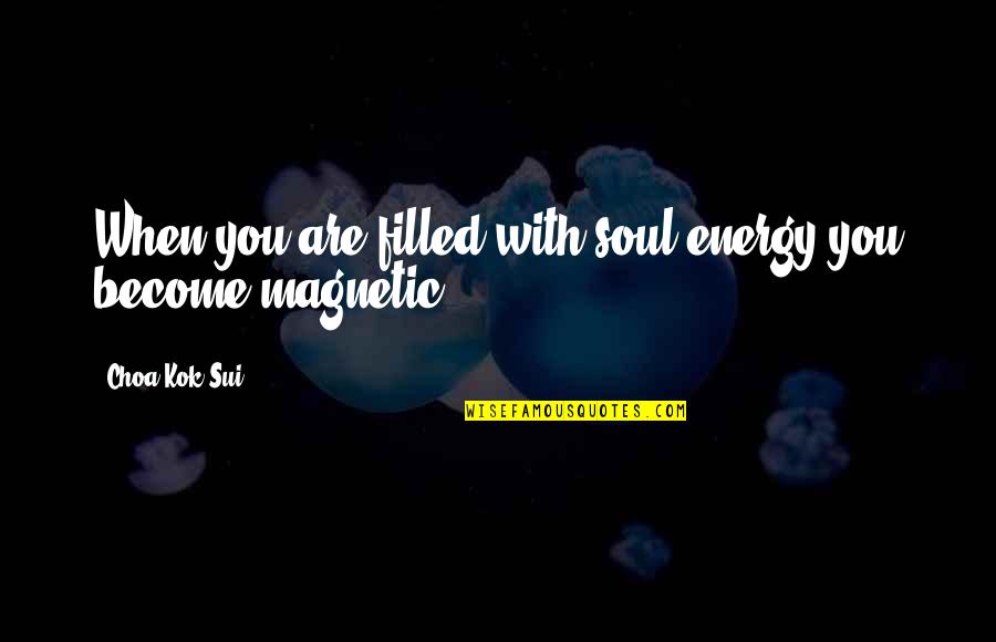 Magnetic Energy Quotes By Choa Kok Sui: When you are filled with soul energy you