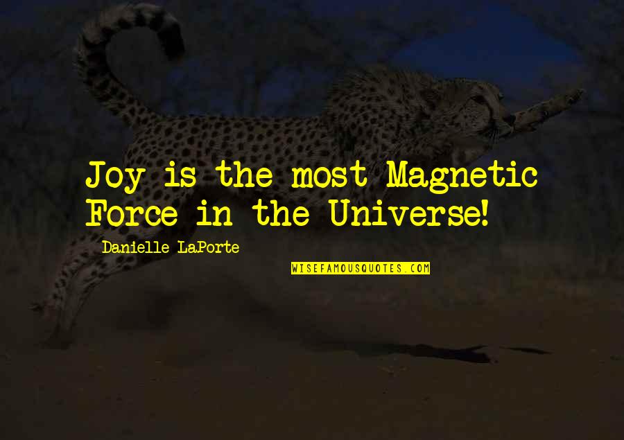 Magnetic Force Quotes By Danielle LaPorte: Joy is the most Magnetic Force in the