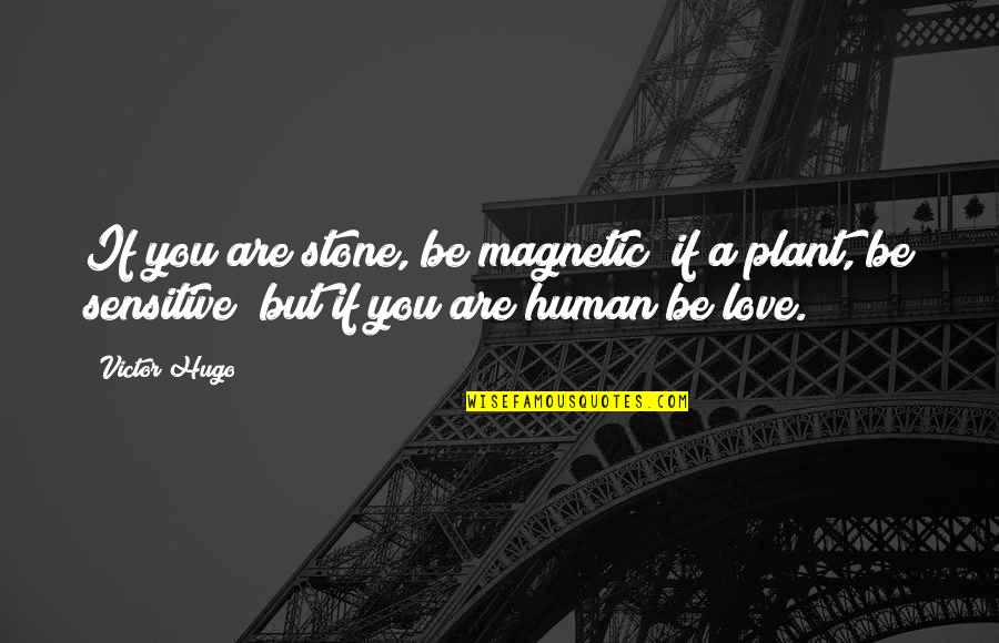 Magnetic Love Quotes By Victor Hugo: If you are stone, be magnetic; if a