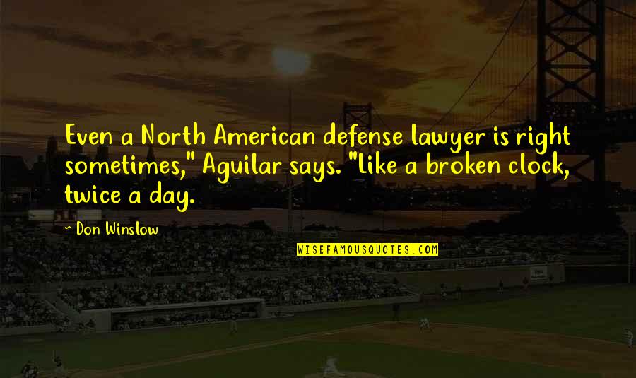 Magnetica Twist Quotes By Don Winslow: Even a North American defense lawyer is right