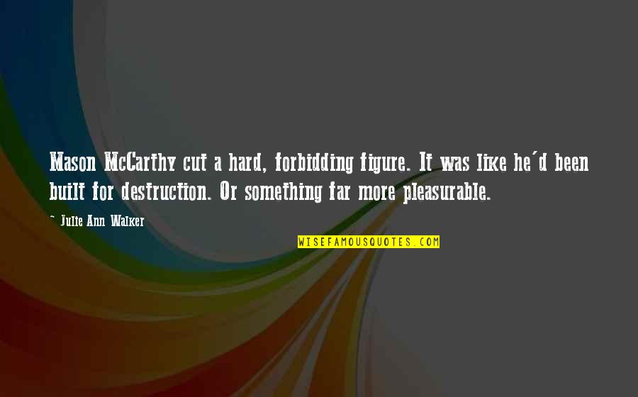 Magnetostriction Quotes By Julie Ann Walker: Mason McCarthy cut a hard, forbidding figure. It Magnetostriction Quotes By Julie Ann Walker: Mason McCarthy cut a hard, forbidding figure. It