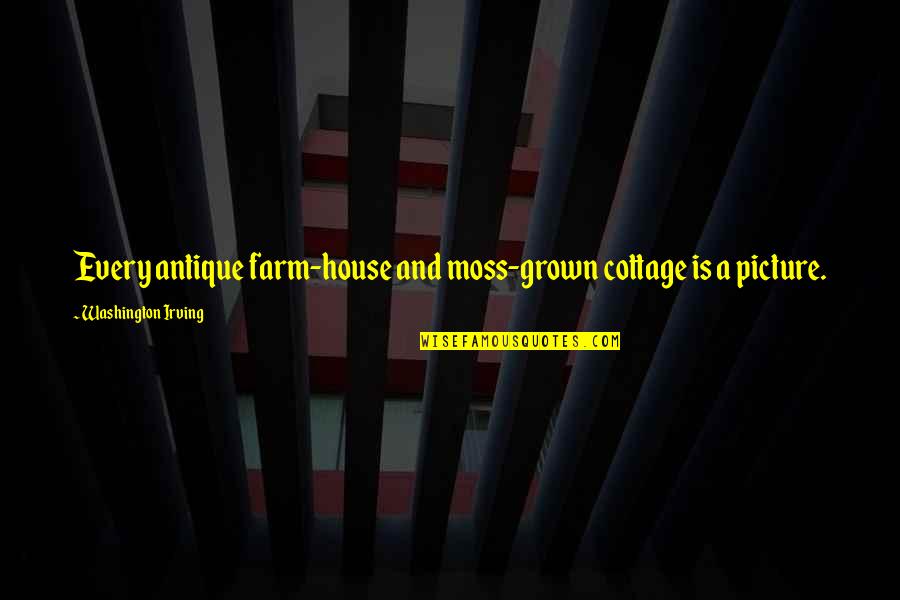 Magnifying God Quotes By Washington Irving: Every antique farm-house and moss-grown cottage is a