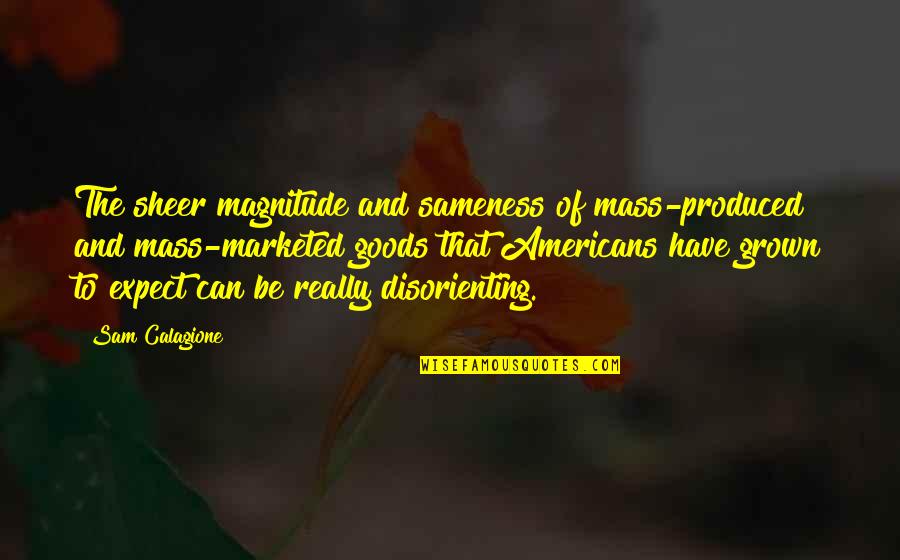 Magnitude Quotes By Sam Calagione: The sheer magnitude and sameness of mass-produced and Magnitude Quotes By Sam Calagione: The sheer magnitude and sameness of mass-produced and