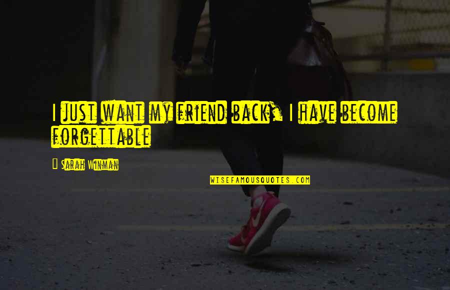 Magrood Quotes By Sarah Winman: I just want my friend back, I have Magrood Quotes By Sarah Winman: I just want my friend back, I have