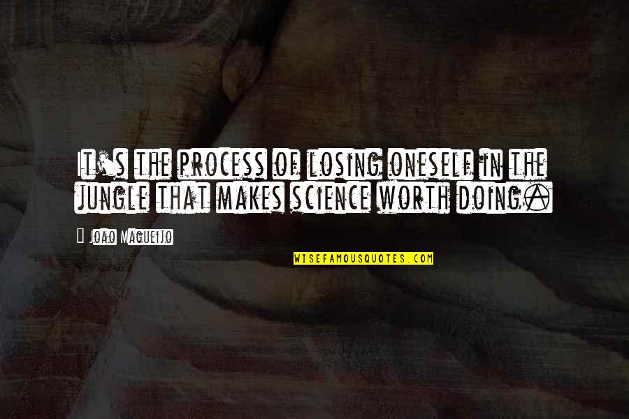 Magueijo J Quotes By Joao Magueijo: It's the process of losing oneself in the