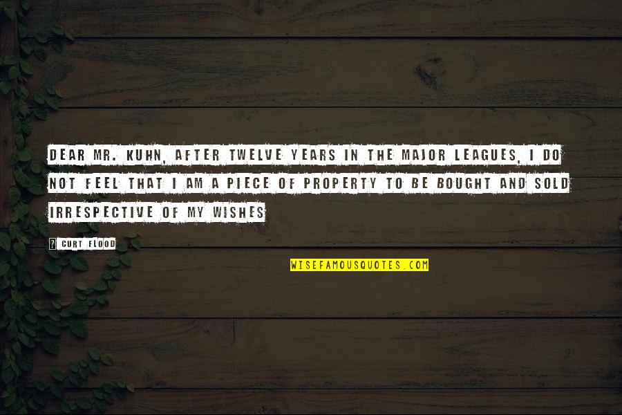 Mahaguru Falgunanda Quotes By Curt Flood: Dear Mr. Kuhn, After twelve years in the