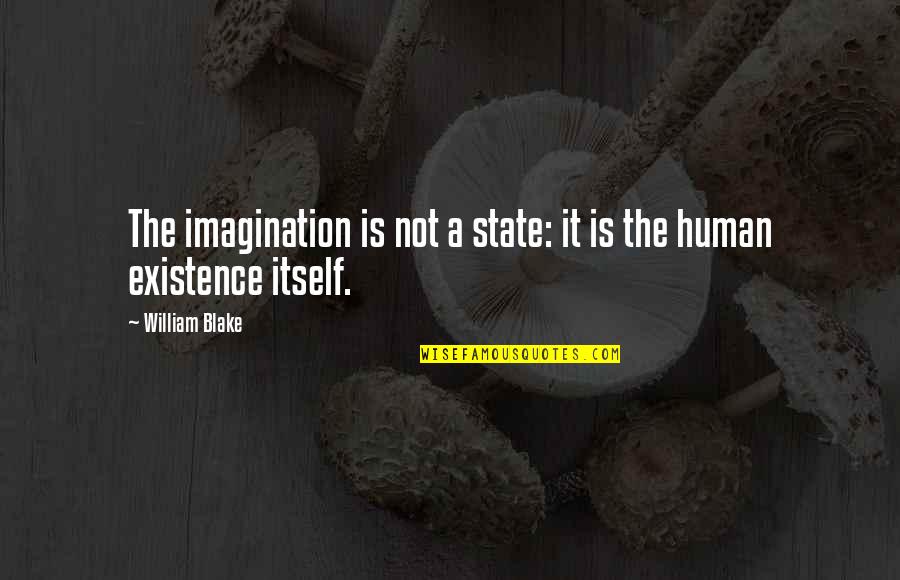 Mahalaga Ka Quotes By William Blake: The imagination is not a state: it is