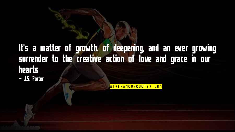 Mahamat Djour Quotes By J.S. Porter: It's a matter of growth, of deepening, and Mahamat Djour Quotes By J.S. Porter: It's a matter of growth, of deepening, and