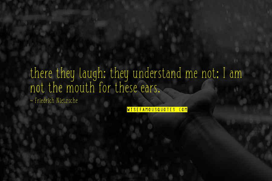 Mahana Poke Quotes By Friedrich Nietzsche: there they laugh: they understand me not; I