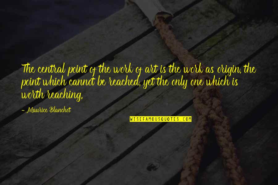 Mahardhika Quotes By Maurice Blanchot: The central point of the work of art